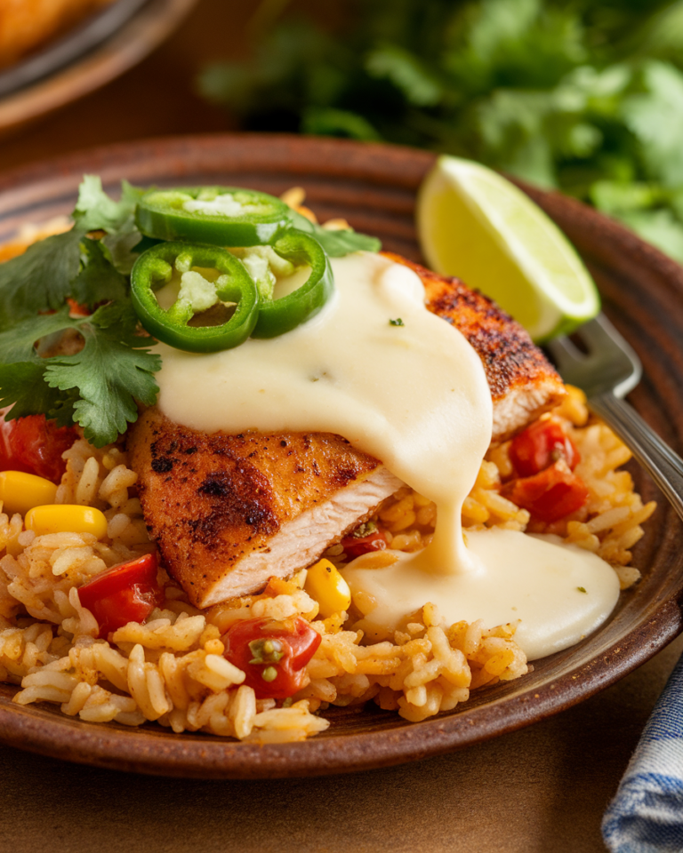 Mexican Chicken and Rice with Queso recipe 1 1 12