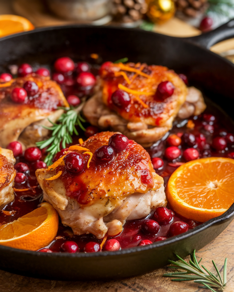 Skillet Cranberry Orange Chicken