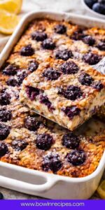 Blueberry Cottage Cheese Breakfast Bake