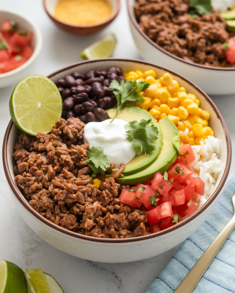 Easy Beef Burrito Bowl Recipe