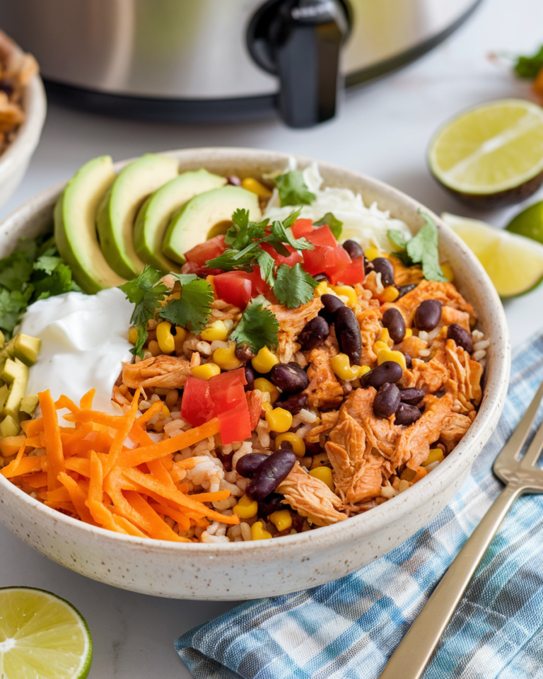 Slow Cooker Chicken Burrito Bowls
