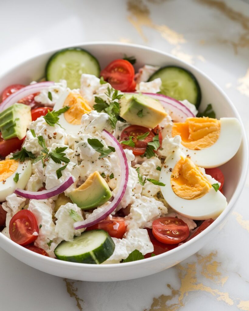 Simple High-Protein Keto Cottage Cheese Salad