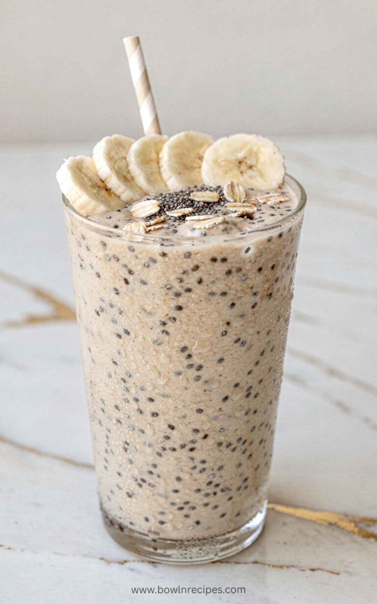 Banana Chia Meal Replacement Smoothie