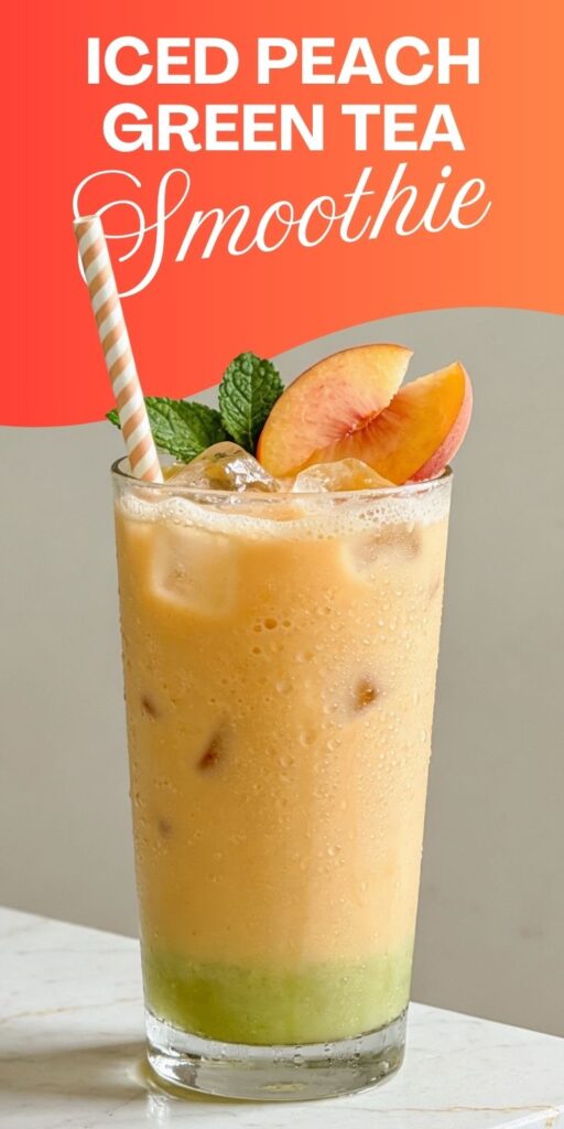 Iced Peach Green Tea Smoothie