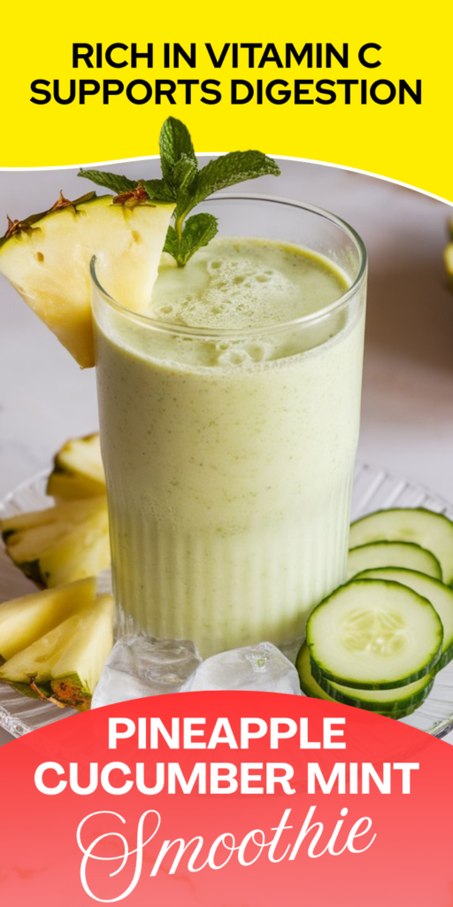 Pineapple Cucumber Mint Smoothie