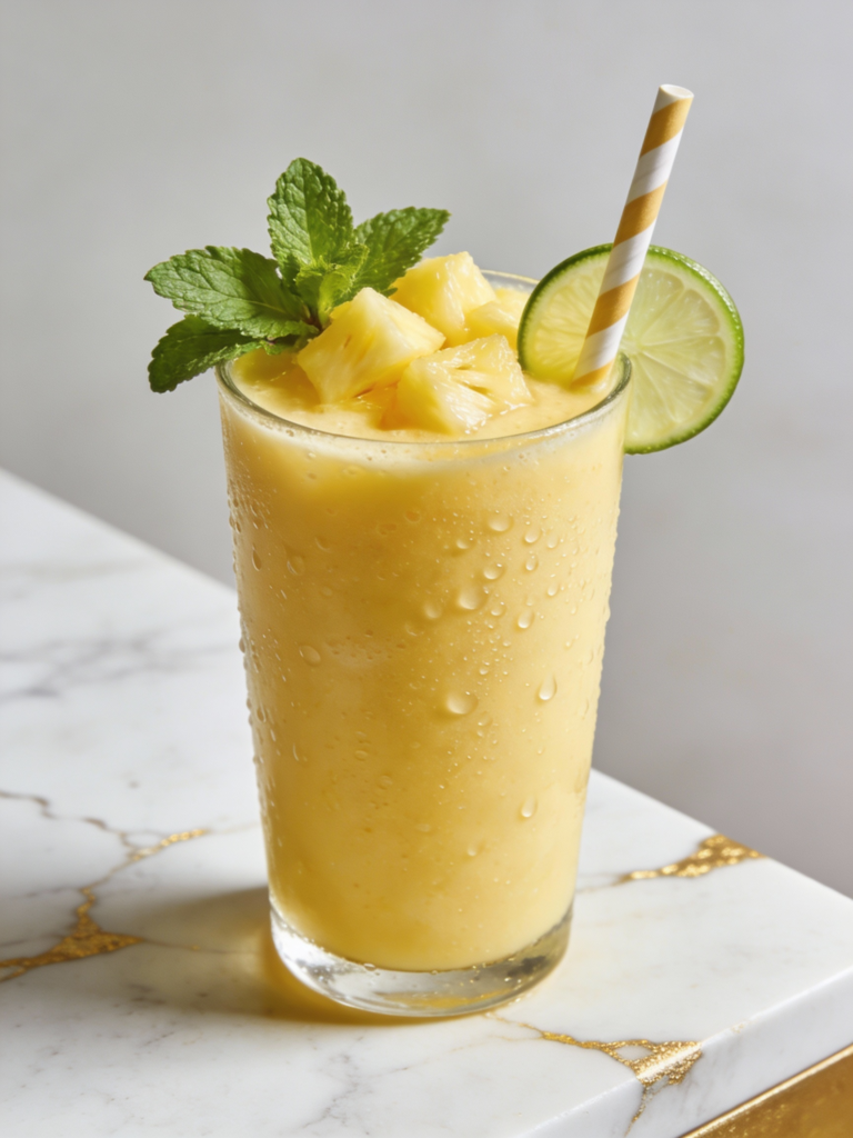Pineapple Mint Lime Smoothie