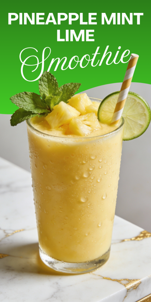 Pineapple Mint Lime Smoothie