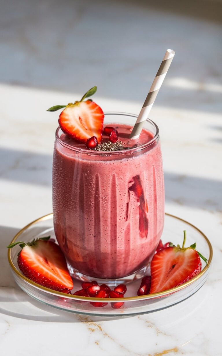 Pomegranate Strawberry Smoothie