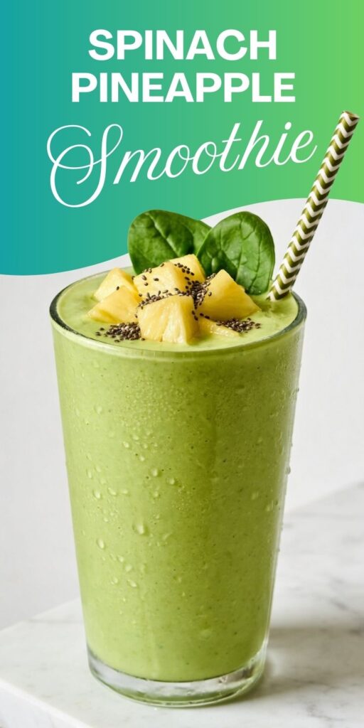 Spinach Pineapple Low Calorie Smoothie