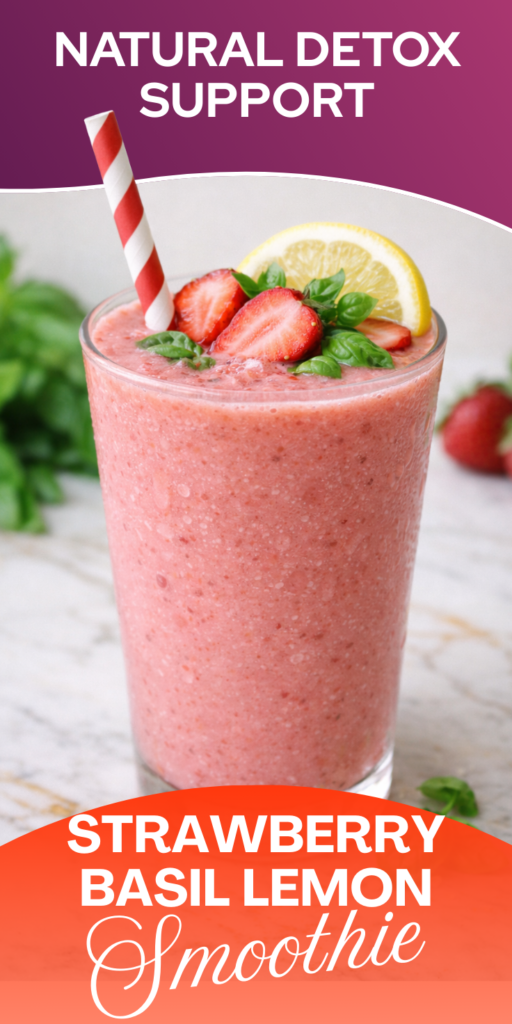Strawberry Basil Lemon Smoothie