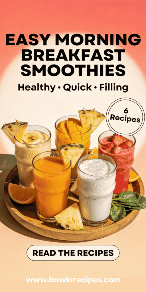 6 Easy Morning Smoothie for Breakfast