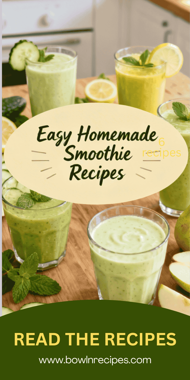 6 Easy Home Made Smoothie Recipes