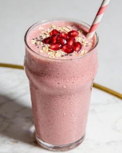 Pomegranate Oat Heart Healthy smoothie