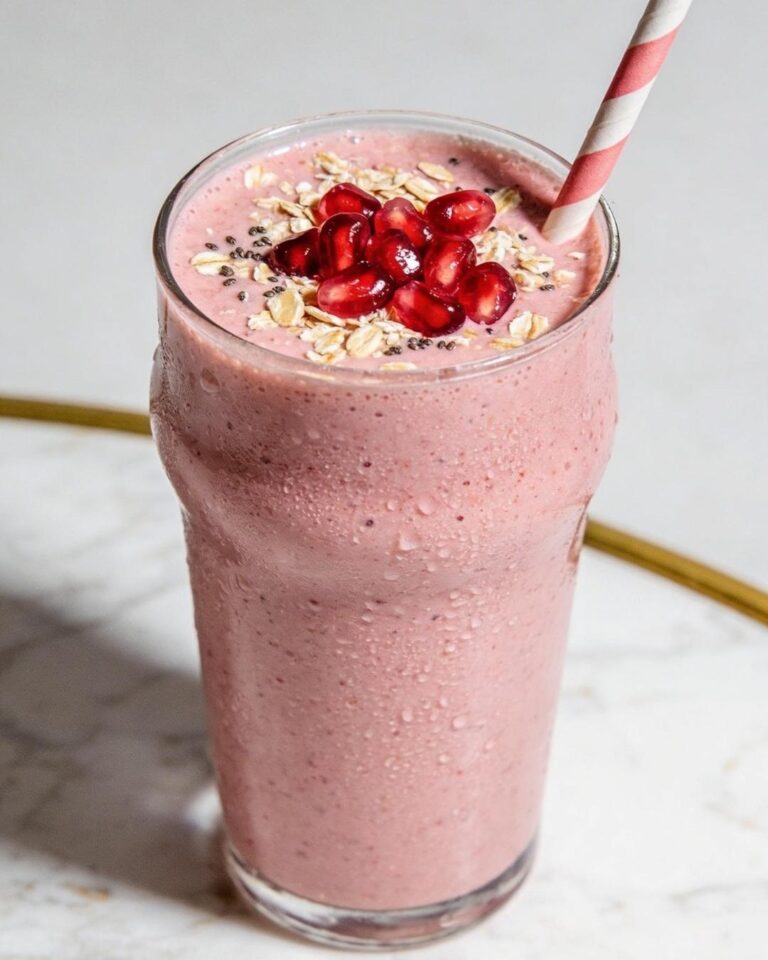 Pomegranate Oat Heart Healthy smoothie