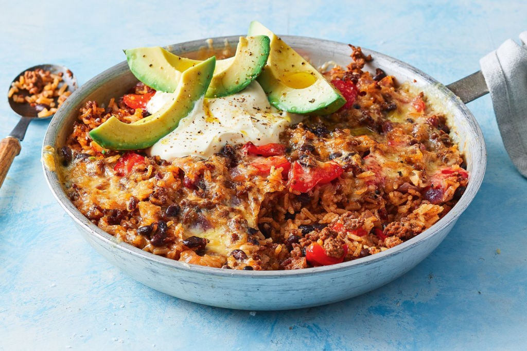One Pot Ground Beef Taco Rice