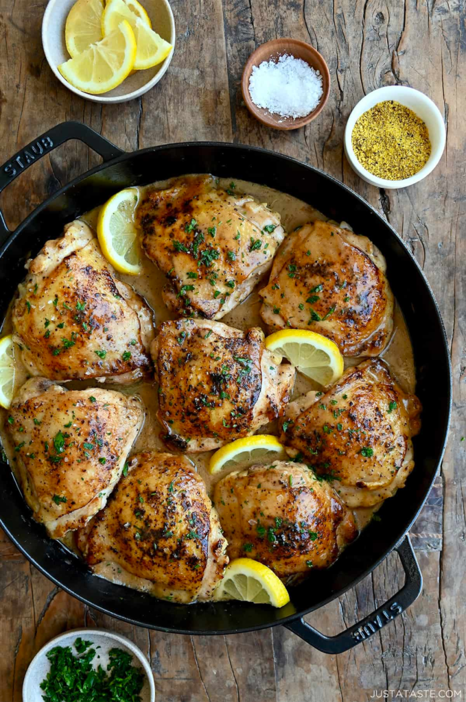 Black Pepper Chicken With Lemon Yogurt