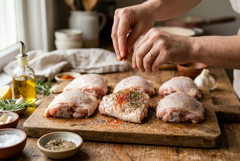 Crispy Baked Chicken Thighs